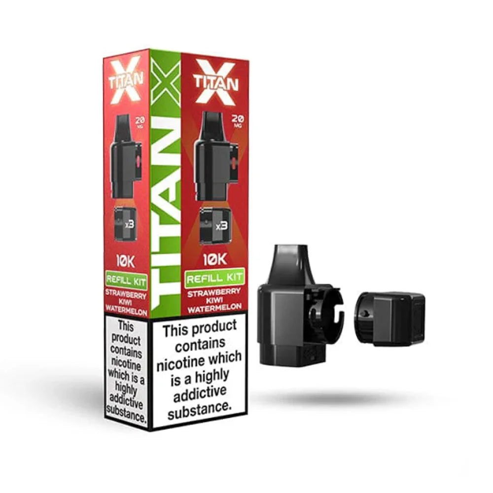 Titan X Strawberry Kiwi Watermelon prefilled pod and refill pack