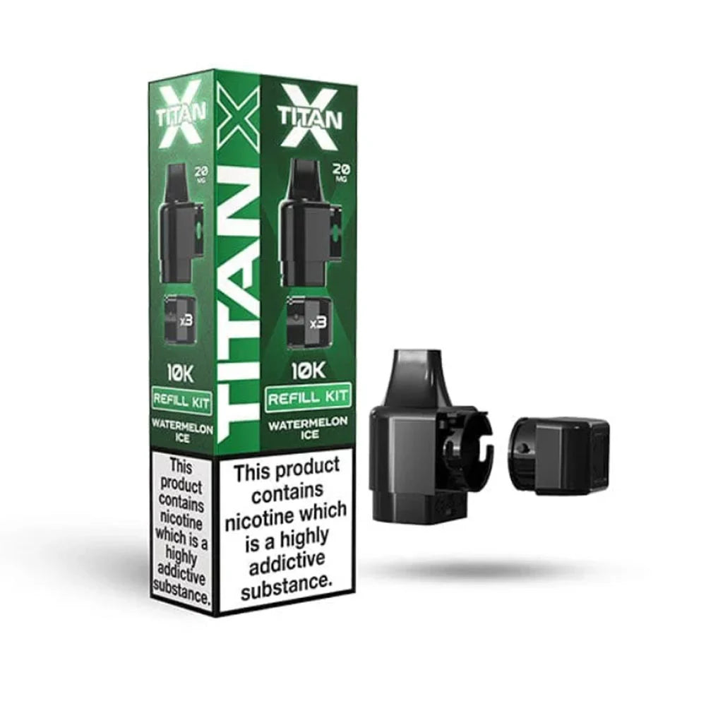 Titan X Watermelon Ice prefilled pod and refill pack