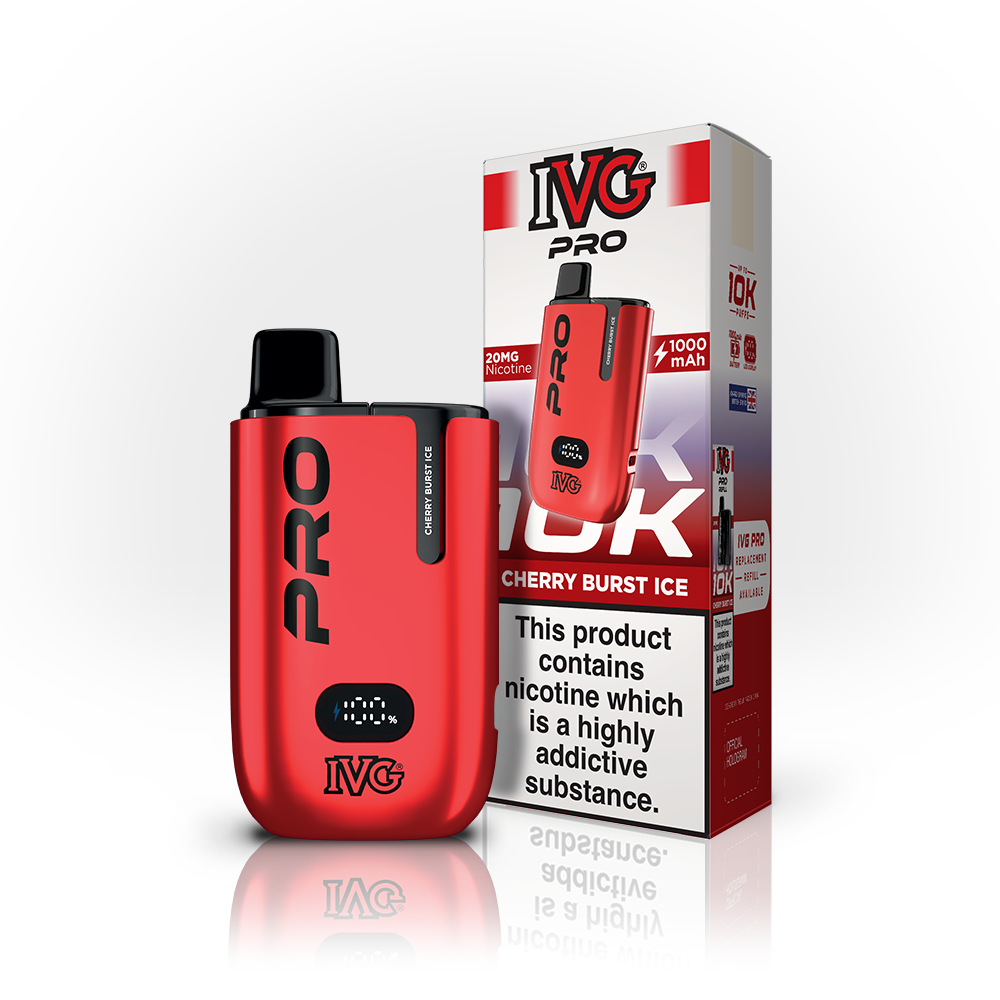 IVG PRO Cherry Burst Ice 20mg prefilled pod kit with device