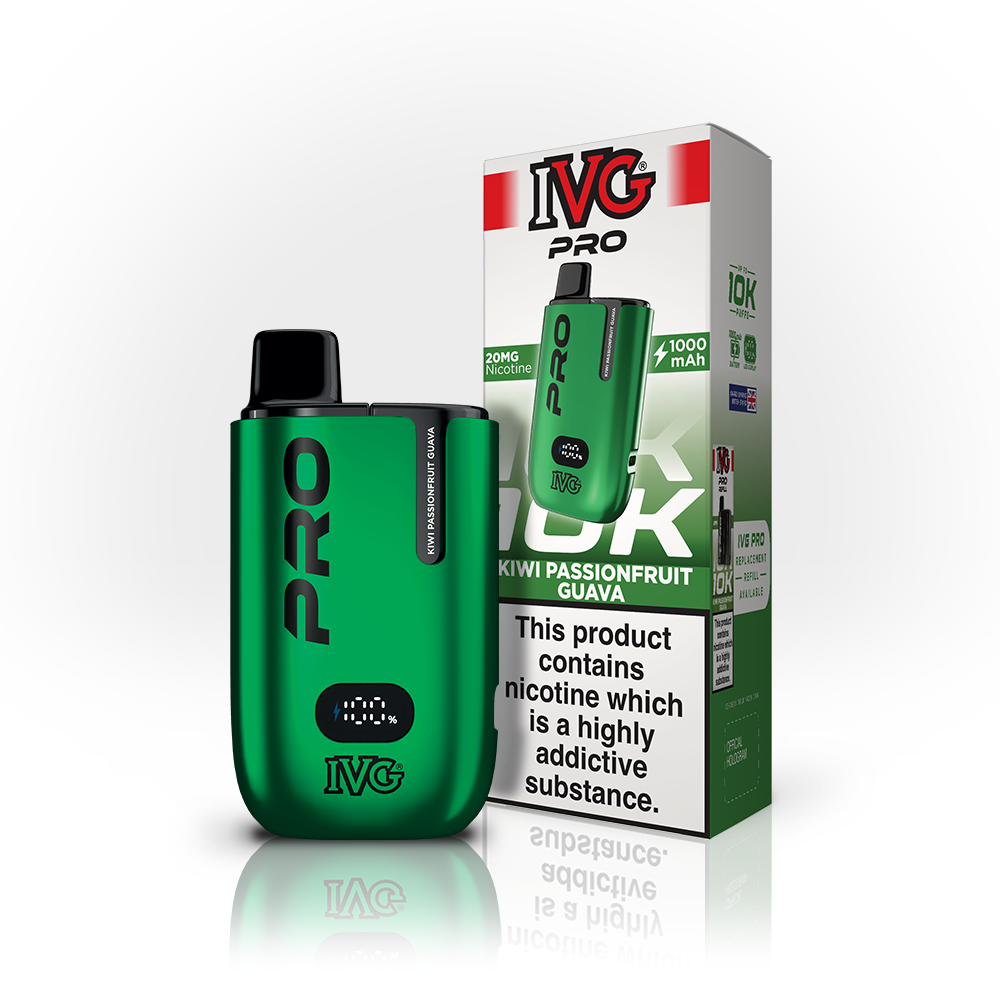 IVG PRO Kiwi Passionfruit Guava 20mg prefilled pod kit with device