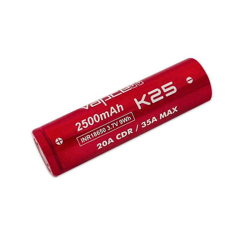 Vapcell K25 18650 Battery 2500 mAh | Vape Saloon