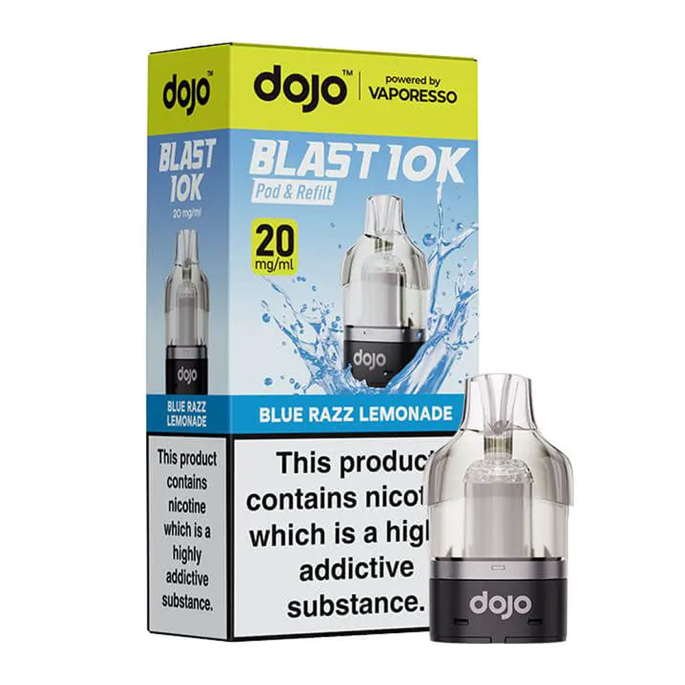 Vaporesso DOJO Blast 10K/30K Blue Razz Lemonade 20mg prefilled pod and refill set