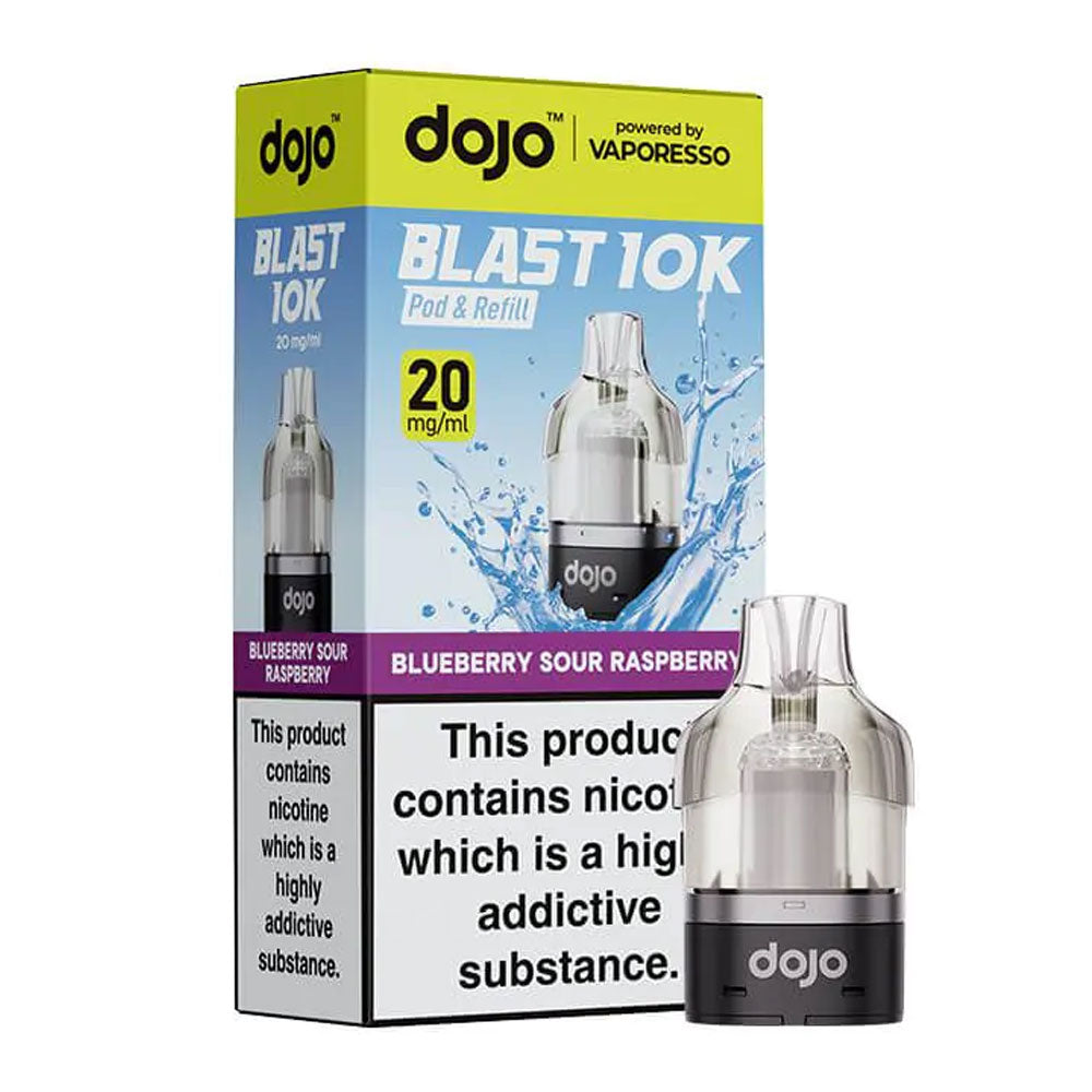 Vaporesso DOJO Blast 10K/30K Blueberry Sour Raspberry 20mg prefilled pod and refill set