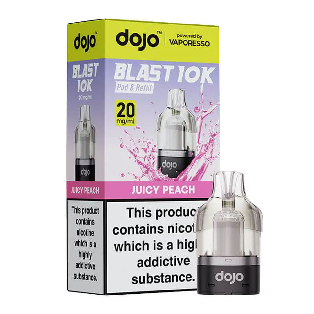 Vaporesso DOJO Blast 10K/30K Juicy Peach 20mg prefilled pod and refill set