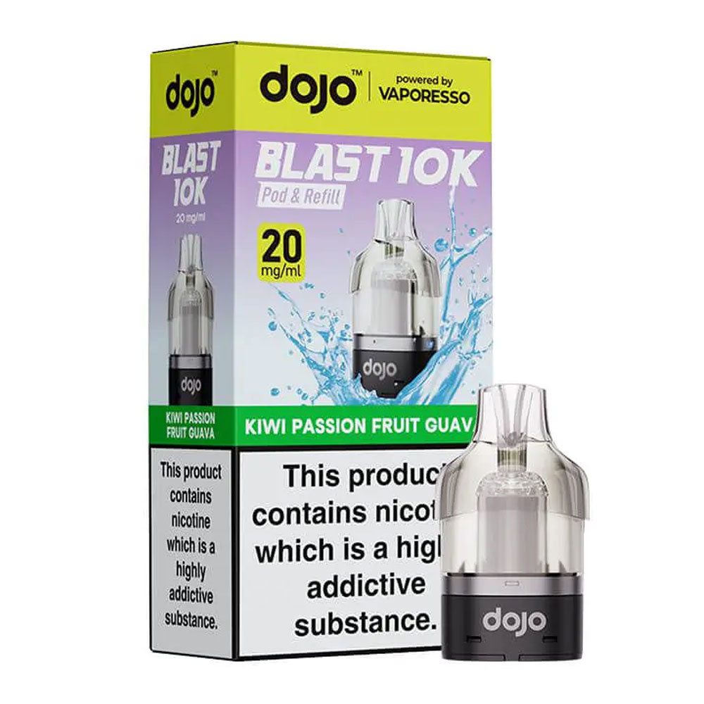 Vaporesso DOJO Blast 10K/30K Kiwi Passionfruit Guava 20mg prefilled pod and refill set