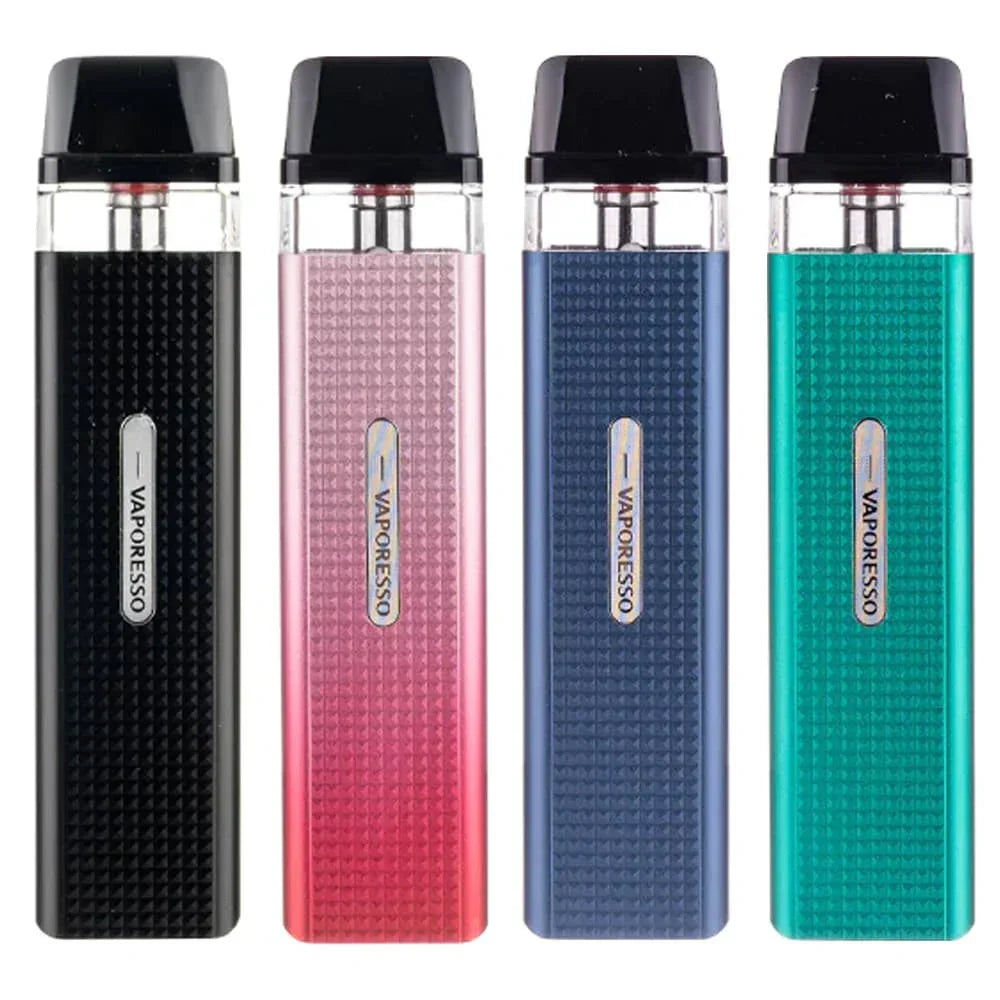 Vaporesso XROS Mini 16W refillable pod kits in Black, Sakura Pink, Sierra Blue and Forest Green