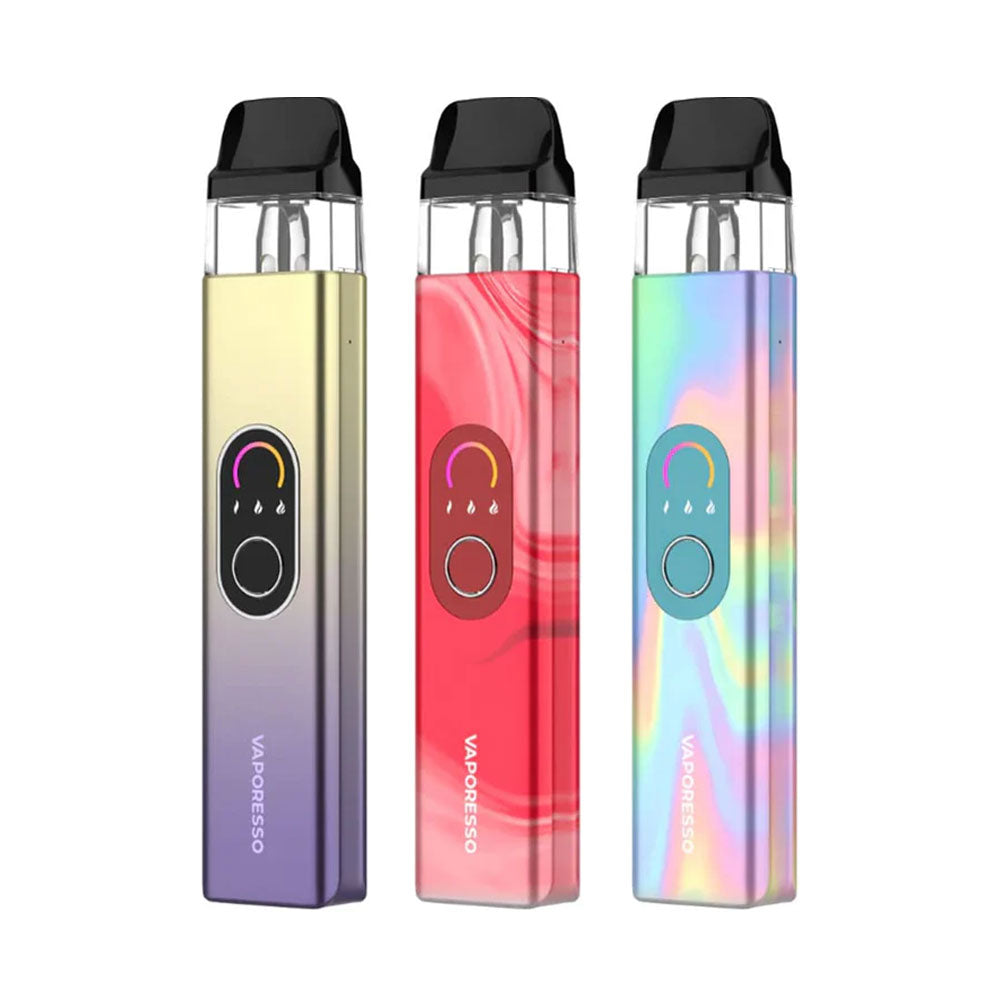 Vaporesso XROS 4 refillable pod kits in the available colours