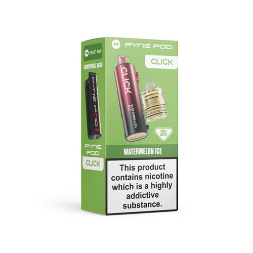 Pyne Pod Click Watermelon Ice prefilled pod and 10ml refill bottle