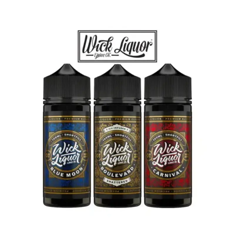 Wick Liquor 100ml Shortfills - Explore a wide range of e-liquids, vape kits, accessories, and coils for vapers of all levels - Vape Saloon