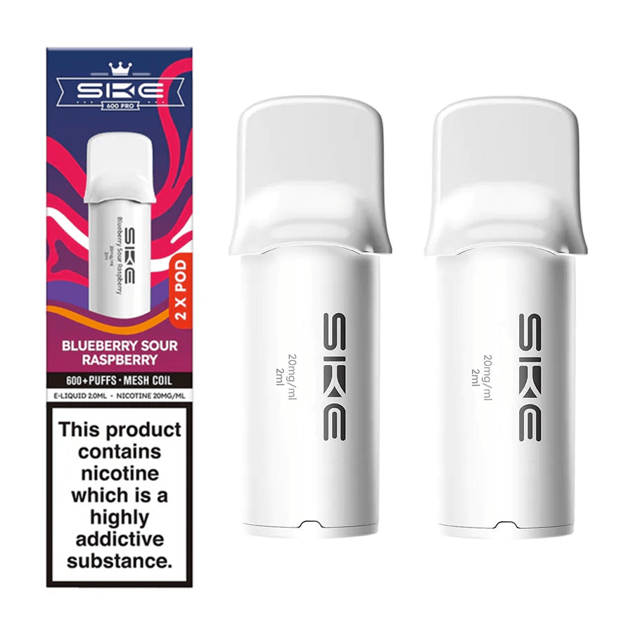 SKE 600 Pro Blueberry Sour Raspberry prefilled pods two pack with both pods and retail box