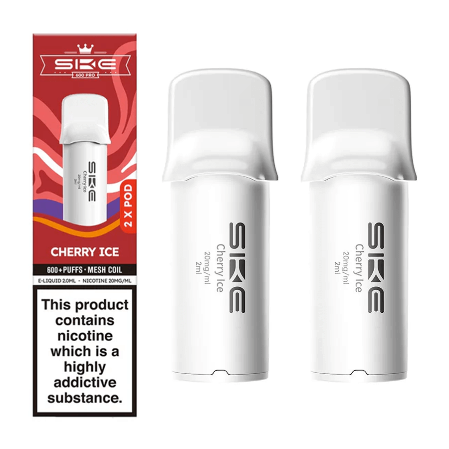 SKE 600 Pro Cherry Ice prefilled pods two pack with both pods and retail box
