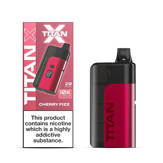 Titan X Cherry Fizz prefilled pod kit with device