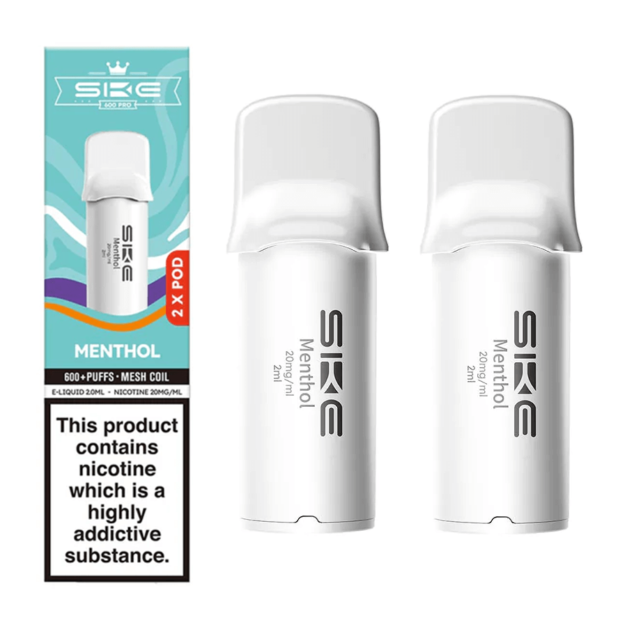 SKE 600 Pro Menthol prefilled pods two pack with both pods and retail box