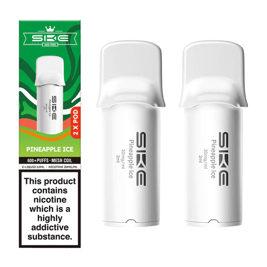 SKE 600 Pro Pineapple Ice prefilled pods two pack with both pods and retail box