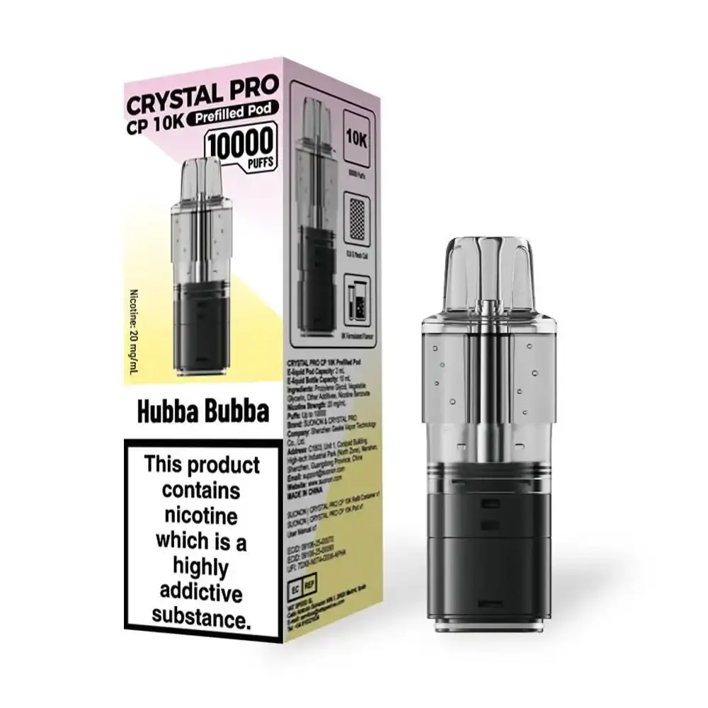 Crystal Pro CP 10K Prefilled Pods - Hubba Bubba