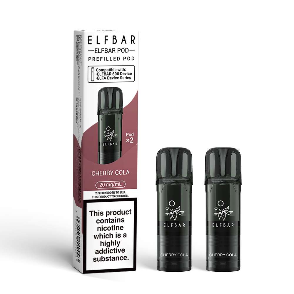 Elf Bar 600 Cherry Cola replacement prefilled pods two-pack