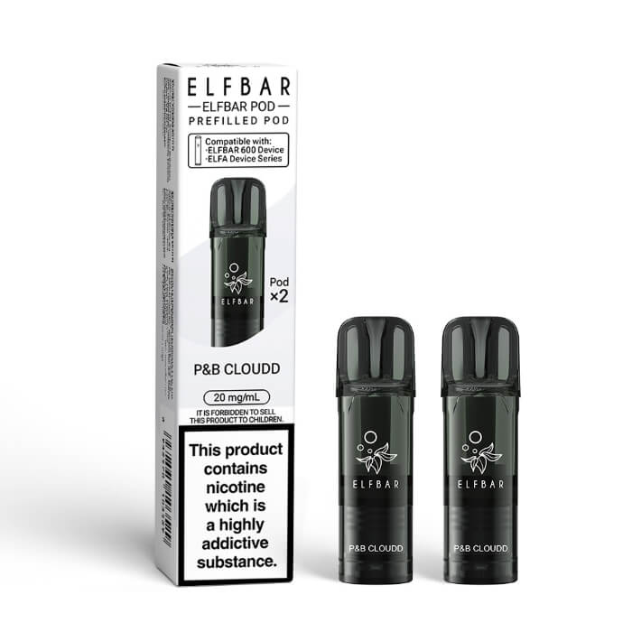 Elf Bar 600 P&B Cloudd replacement prefilled pods two-pack