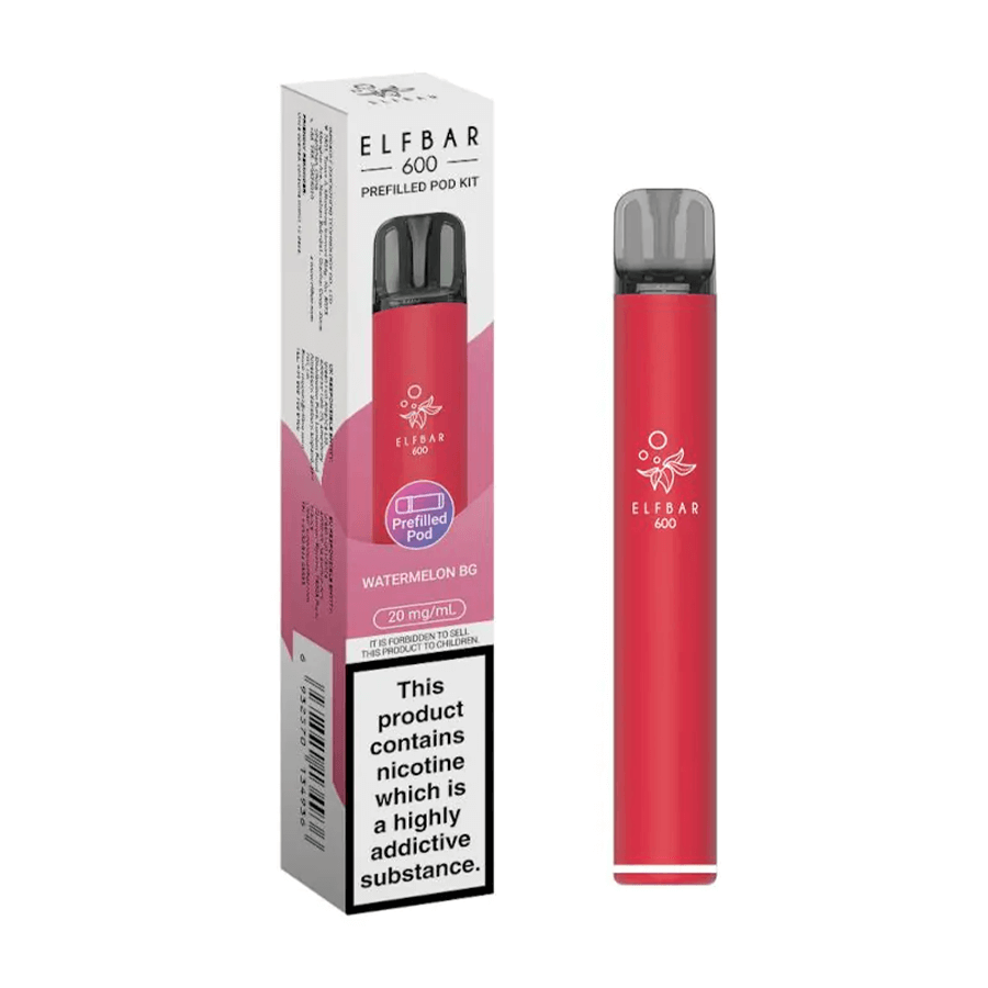 Elf Bar 600 Watermelon BG rechargeable prefilled pod kit