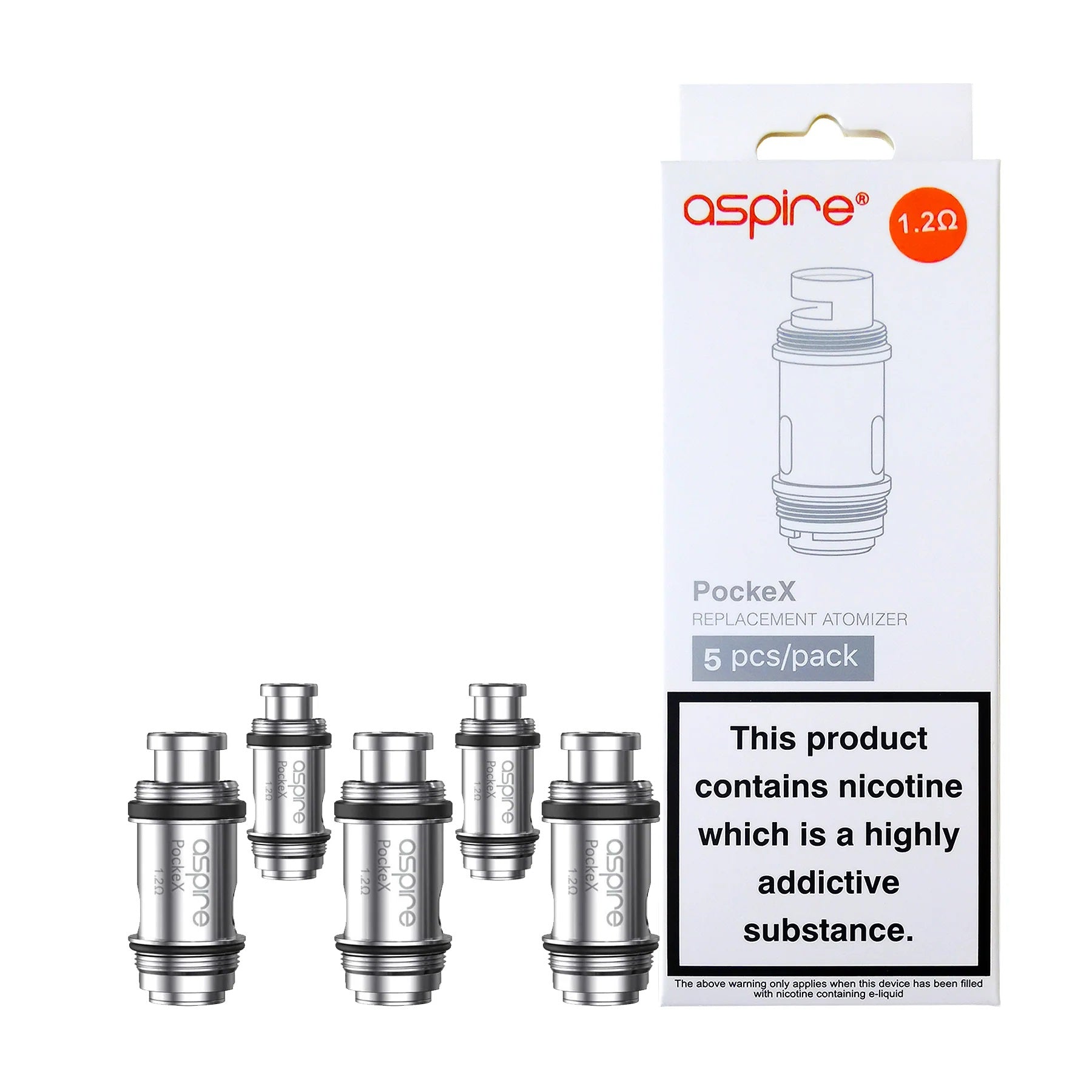 Aspire PockeX Coils (5 pack) - Explore a wide range of e-liquids, vape kits, accessories, and coils for vapers of all levels - Vape Saloon